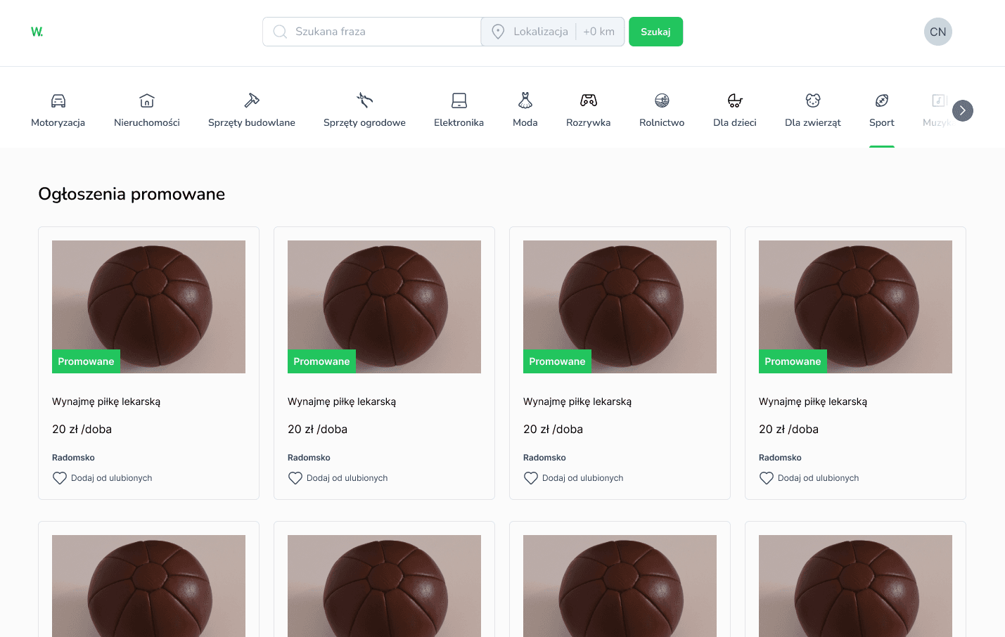 Platforma wypożyczeń online z dostępnością w czasie rzeczywistym