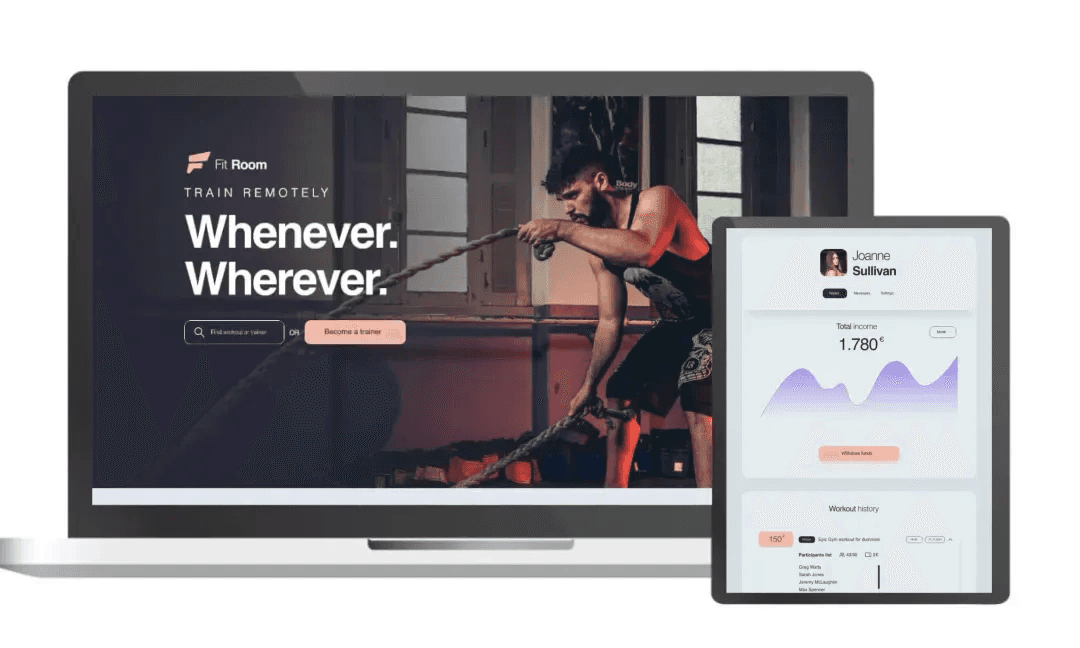 Platforma treningowa live streaming - FitRoom